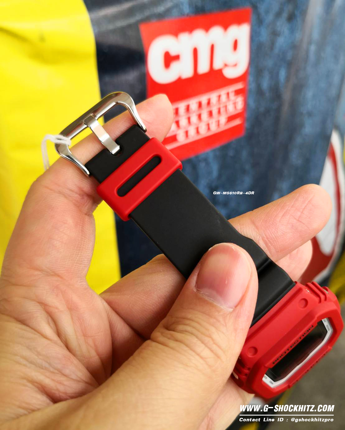 CASIO G-SHOCK นาฬิกาข้อมือ นาฬิกากันน้ำ นาฬิกาของแท้ ประกันศูนย์ CMG 1 ปี รุ่น GW-M5610RB-4 นาฬิกาสีแดง
