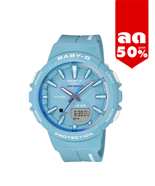 CASIO BABY-G นาฬิกาข้อมือ นาฬิกากันน้ำ นาฬิกาของแท้ ประกันศูนย์ CMG 1 ปี รุ่น BGS-100RT-2A นาฬิกาสีฟ้า