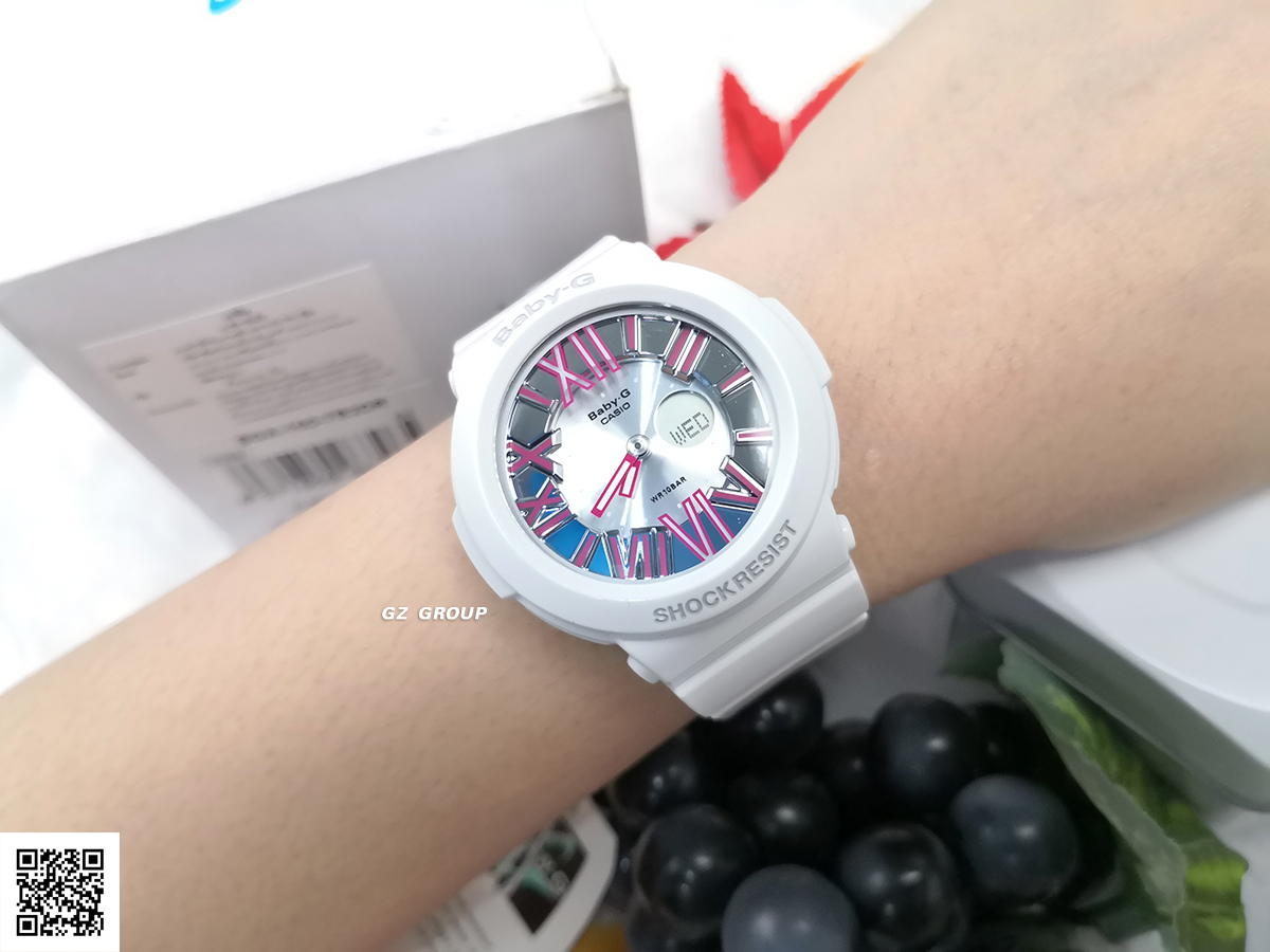 CASIO BABY-G นาฬิกาข้อมือ นาฬิกากันน้ำ นาฬิกาของแท้ ประกันศูนย์ CMG 1 ปี รุ่น BGA-160-7B2 นาฬิกาสีขาว