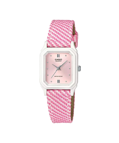 CASIO นาฬิกาคาสิโอ นาฬิกาข้อมือ นาฬิกากันน้ำ นาฬิกาของแท้ ประกันศูนย์ CMG 1 ปี รุ่น LQ-142LB-4A2 นาฬิกาสีชมพู