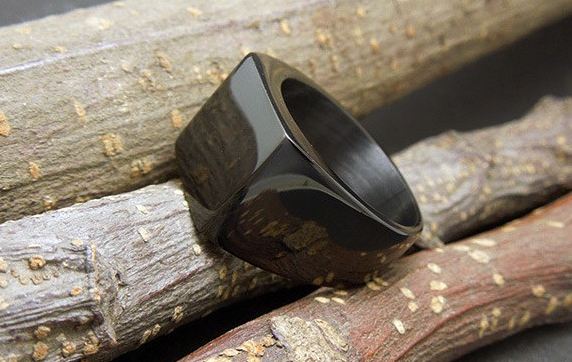 แหวนผู้ชาย สีดำ Stainless Steel แหวนเกลี้ยง สแตนเลส ออกแบบ หน้าตัด สี่เหลี่ยม สวยเท่ ของขวัญเก๋ ๆ ให้แฟน สวยหรู มีระดับ 219865