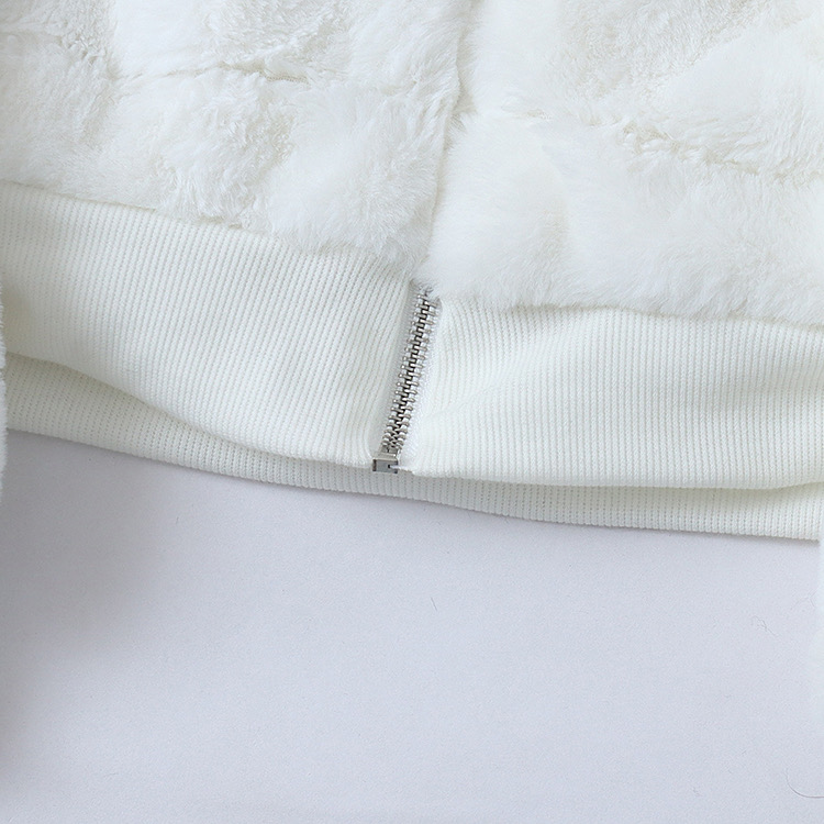 เสื้อเฟอร์กันหนาว หมวกฮู้ด เสื้อขน Fluffy coat แบรนด์ JOLIES & JOY ดำ