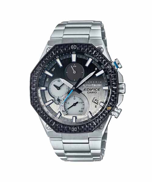 CASIO EDIFICE นาฬิกาข้อมือ นาฬิกากันน้ำ นาฬิกาของแท้ ประกันศูนย์ CMG 1 ปี รุ่น EQB-1100AT-2A นาฬิกาสีเงิน