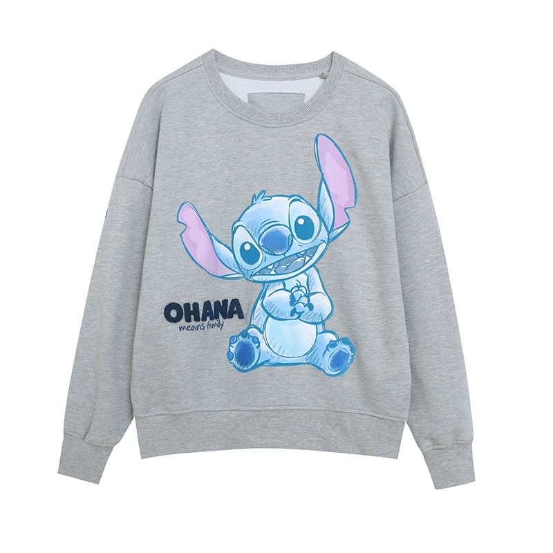 เสื้อฮู้ด วอร์ม สเวตเตอร์ Disney stitch ohana ลายการ์ตูนมิคกี้ งาน DISNEYงานสวย Steamboat willie สำเนา ดำ
