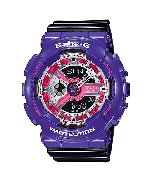 CASIO BABY-G นาฬิกาข้อมือ นาฬิกากันน้ำ นาฬิกาของแท้ ประกันศูนย์ CMG 1 ปี รุ่น BA-110NC-6A นาฬิกาสีม่วง