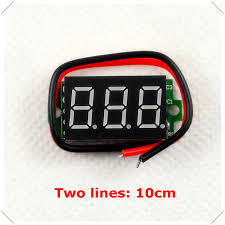 จอ 0.36" วัดโวลต์ สีแดง DC 4.7V-30V Red Tube Digital Voltmeter