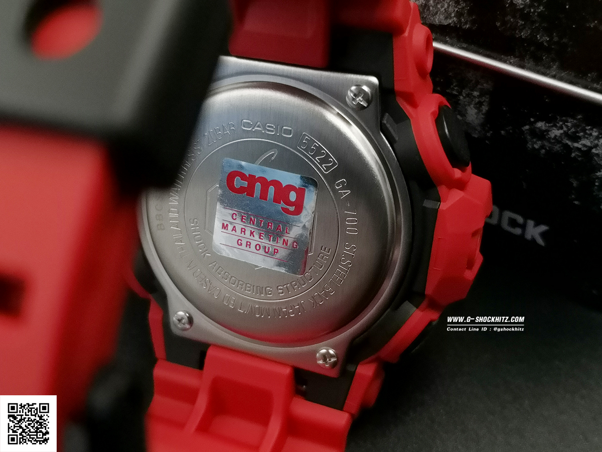 CASIO MID YEAR SALE G-SHOCK นาฬิกาข้อมือ นาฬิกากันน้ำ นาฬิกาของแท้ ประกันศูนย์ CMG 1 ปี รุ่น GA-700-4A นาฬิกาสีแดง
