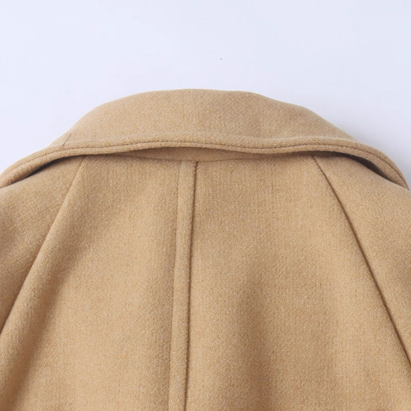 Love tree เสื้อโค้ทกันหนาว เสื้อกันหนาว peacoat contempoโค้ทวูล สีcamel belt coat สีครีมเบจ แบรนด์ ANNA FIELD สำเนา Camel