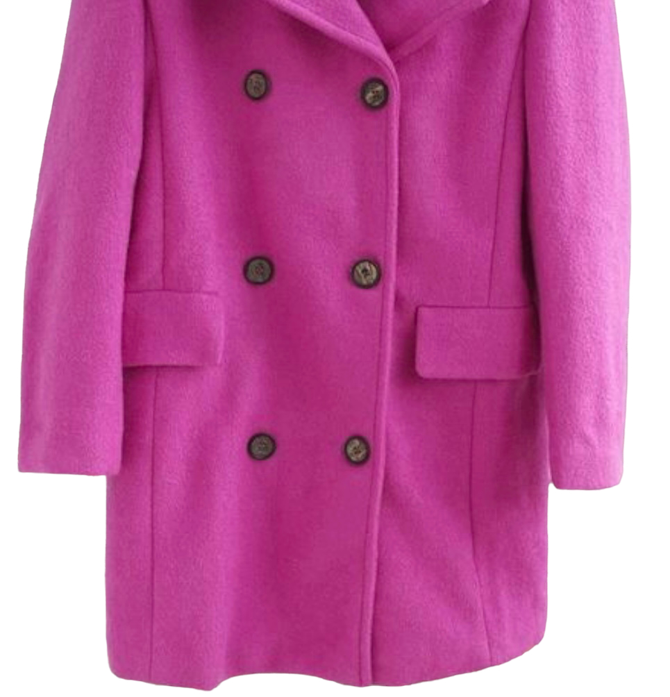 i.5S เสื้อโค้ท peacoat เสื้อโค้ทเฟอร์ โค้ทสักหลาดสีชมพูสด แบรนด์ i.5S สำเนา สำเนา สำเนา