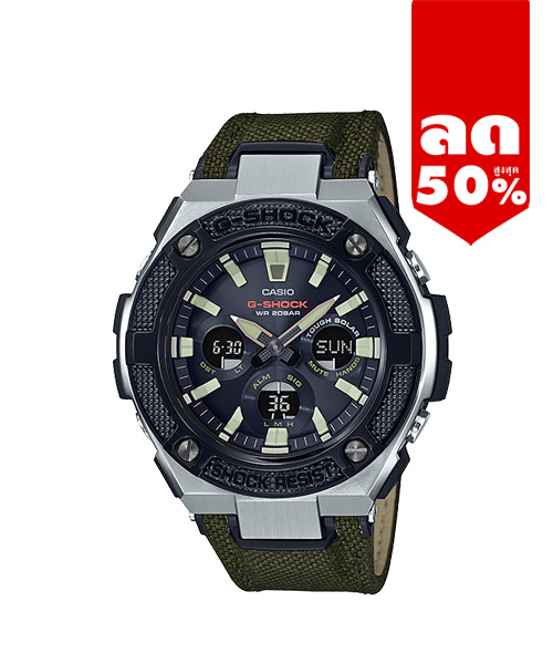 CASIO G-SHOCK นาฬิกาข้อมือ นาฬิกากันน้ำ นาฬิกาของแท้ ประกันศูนย์ CMG 1 ปี รุ่น GST-S330AC-3A นาฬิกาสีดำ