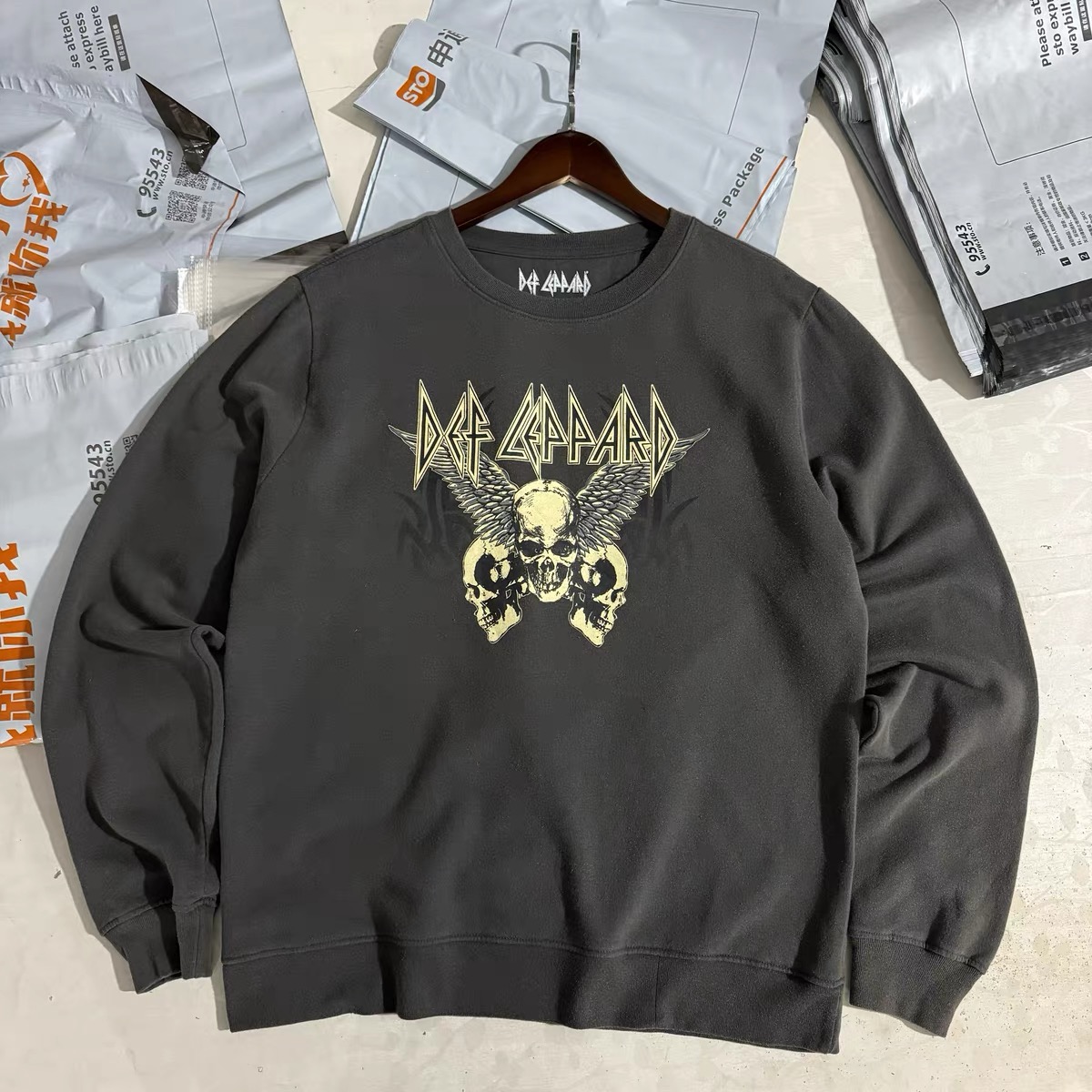 เสื้อฮู้ด วง DEF LEPPARD HOODIE เสื้อวง ฟอกสี สำเนา เขียว