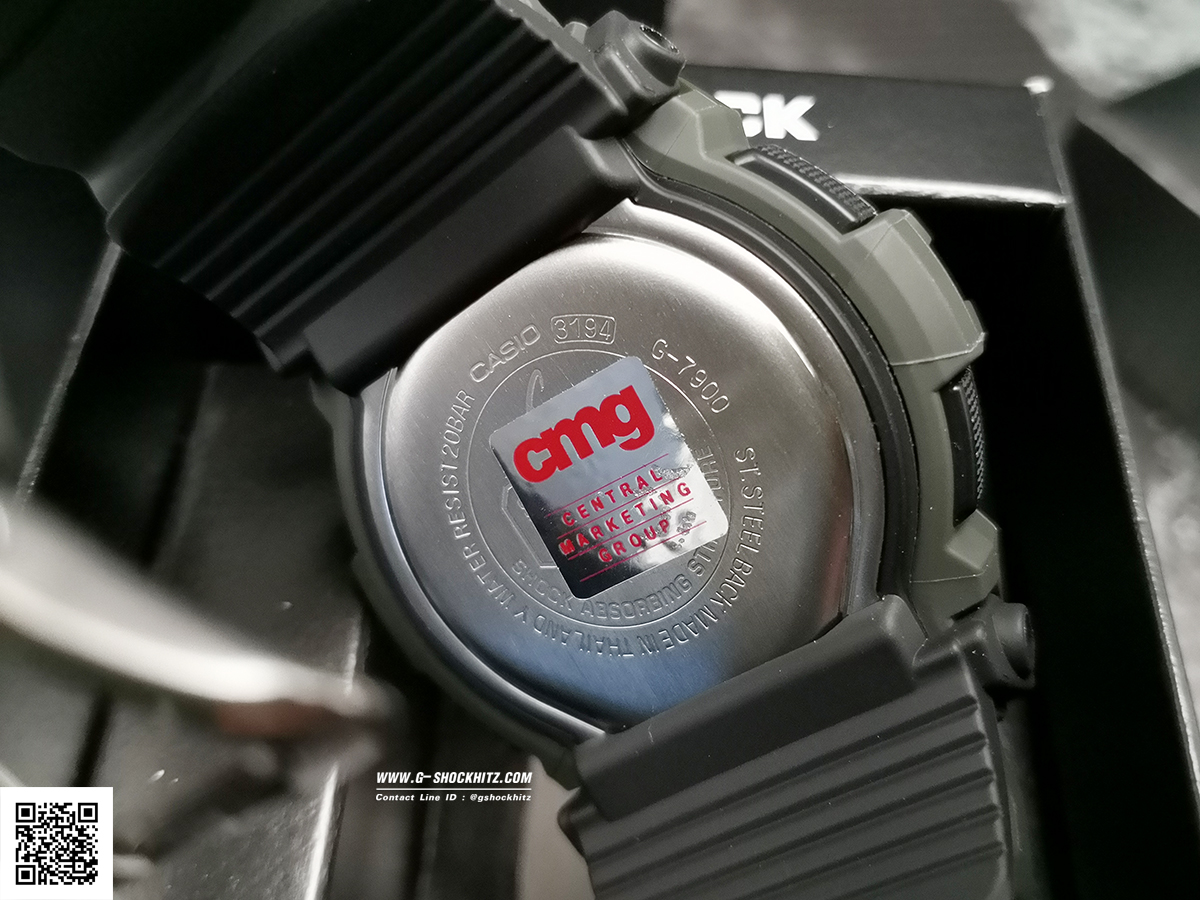 CASIO G-SHOCK นาฬิกาข้อมือ นาฬิกากันน้ำ นาฬิกาของแท้ ประกันศูนย์ CMG 1 ปี รุ่น G-7900-3 นาฬิกาสีเขียว