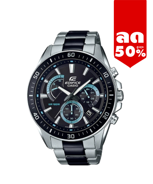 CASIO EDIFICE นาฬิกาข้อมือ นาฬิกากันน้ำ นาฬิกาของแท้ ประกันศูนย์ CMG 1 ปี รุ่น EFR-552SBK-1A นาฬิกาสีดำ