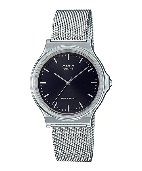 CASIO นาฬิกาคาสิโอ นาฬิกาข้อมือ นาฬิกากันน้ำ นาฬิกาของแท้ ประกันศูนย์ CMG 1 ปี รุ่น MQ-24M-1E นาฬิกาสีเงิน