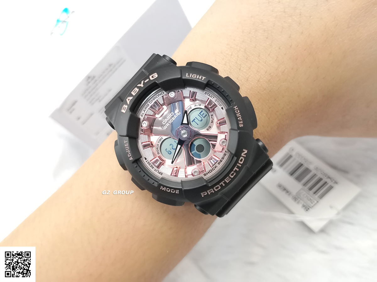 CASIO BABY-G นาฬิกาข้อมือ นาฬิกากันน้ำ นาฬิกาของแท้ ประกันศูนย์ CMG 1 ปี รุ่น BA-130-1A4 นาฬิกาสีดำ