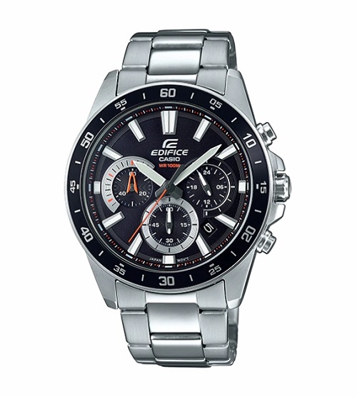 CASIO EDIFICE นาฬิกาข้อมือ นาฬิกากันน้ำ นาฬิกาของแท้ ประกันศูนย์ CMG 1 ปี รุ่น EFV-570D-1A นาฬิกาสีเงิน