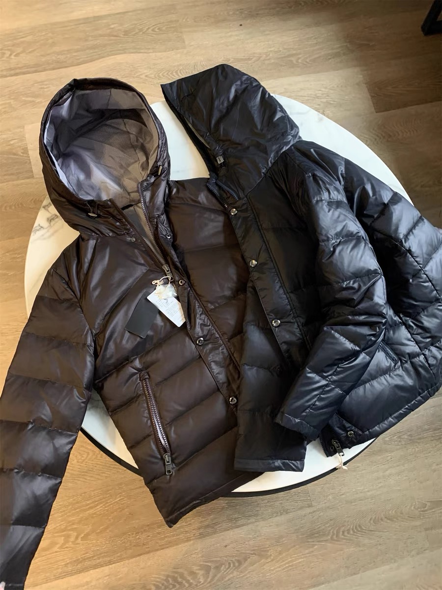 Stradivarius เสื้อขนเป็ด ฮู้ดชนเป็ด ผู้ชาย DOWN JACKET PADDED PUFFER สีน้ำตาลเมล็ดกาแฟ แบรนด์ GATHER JEWELS. Down80% น้ำตาล