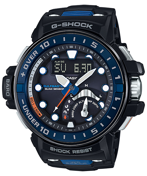 CASIO G-SHOCK นาฬิกาข้อมือ นาฬิกากันน้ำ นาฬิกาของแท้ ประกันศูนย์ CMG 1 ปี รุ่น GWN-Q1000-1A นาฬิกาสีดำ