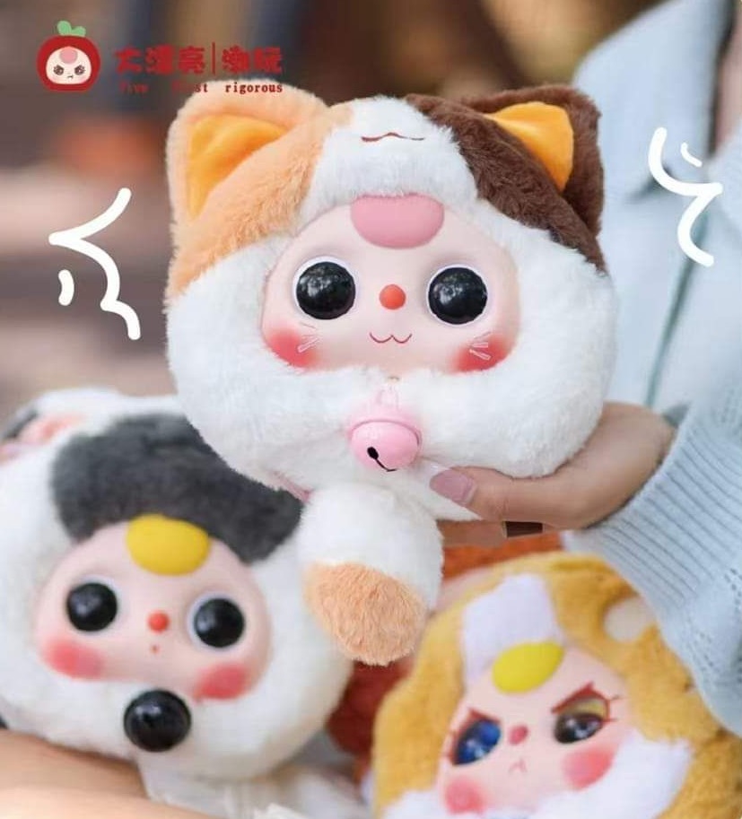 กล่องสุ่มBABY THREE LUCKY CAT ZIPPER BAG ตุ๊กตากระเป๋าซิป แมวกระดิ่ง