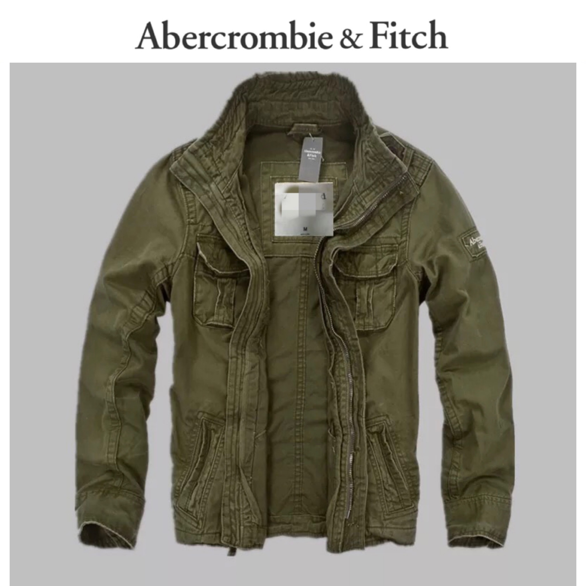 เสื้อนอก เสื้อแจ็คเก็ต ผู้ชาย แบรนด์เนม ABERCROMBIE แท้ เขียวทหาร สวย เท่ห์ มาก คะ Size L/XL/XXL สำเนา สำเนา ลายพราง