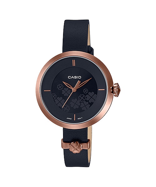 CASIO นาฬิกาคาสิโอ นาฬิกาข้อมือ นาฬิกากันน้ำ นาฬิกาของแท้ ประกันศูนย์ CMG 1 ปี รุ่น LTP-E154RL-1A นาฬิกาสีดำ