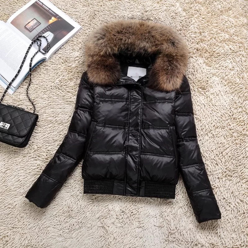 เสื้อกันหนาว ขนเป็ด แต่งหมวกฮูท สีดำ brandname ดัง ยุโรป MONCLER