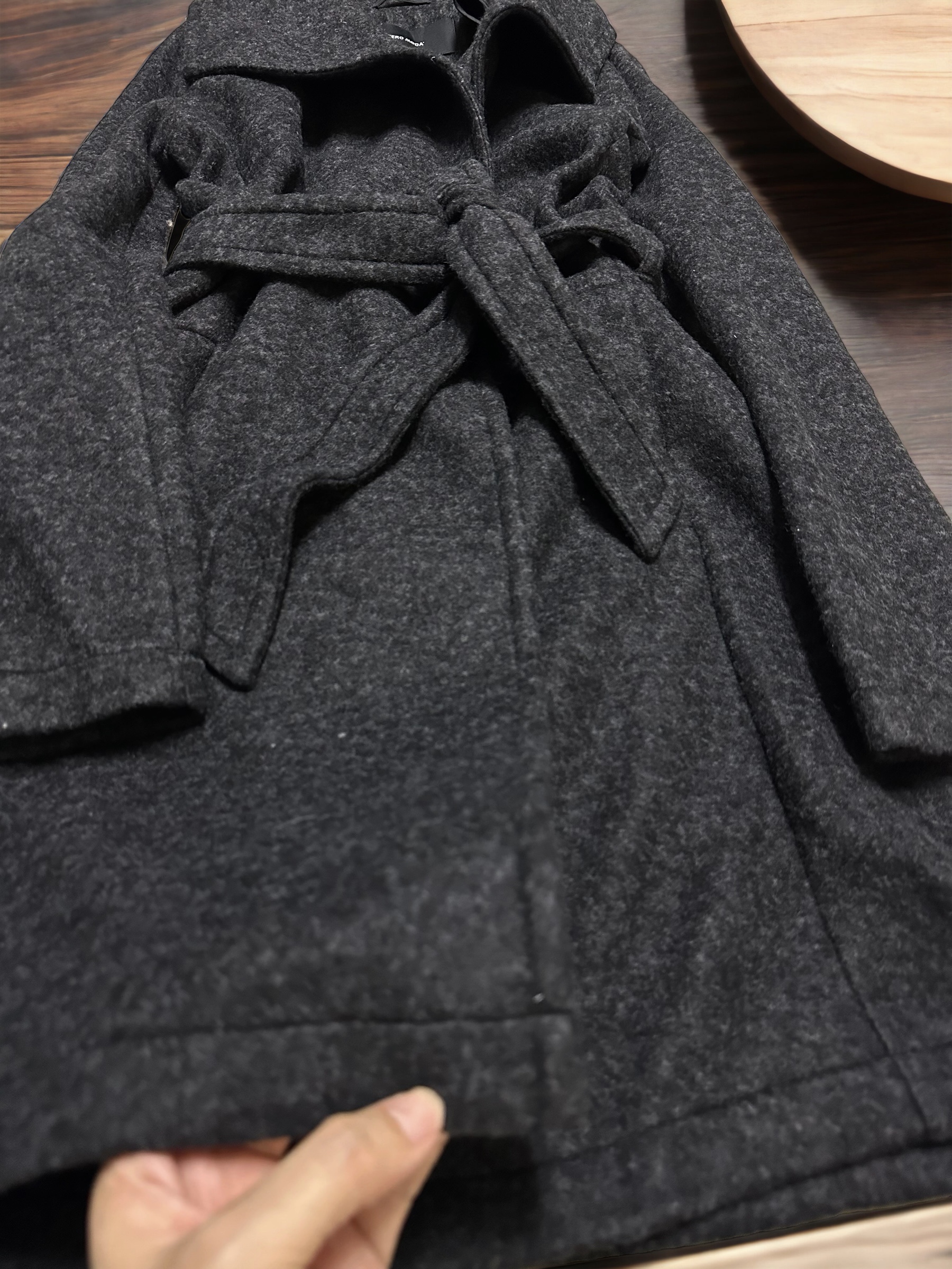 เสื้อโค้ท เสื้อกันหนาว เนื้อผ้าวูล โค้ทวูล สีดำ แบรนด์ vero moda