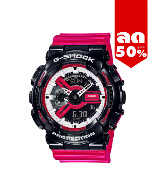 CASIO G-SHOCK นาฬิกาข้อมือ นาฬิกากันน้ำ นาฬิกาของแท้ ประกันศูนย์ CMG 1 ปี รุ่น GA-110RB-1A นาฬิกาสีแดง