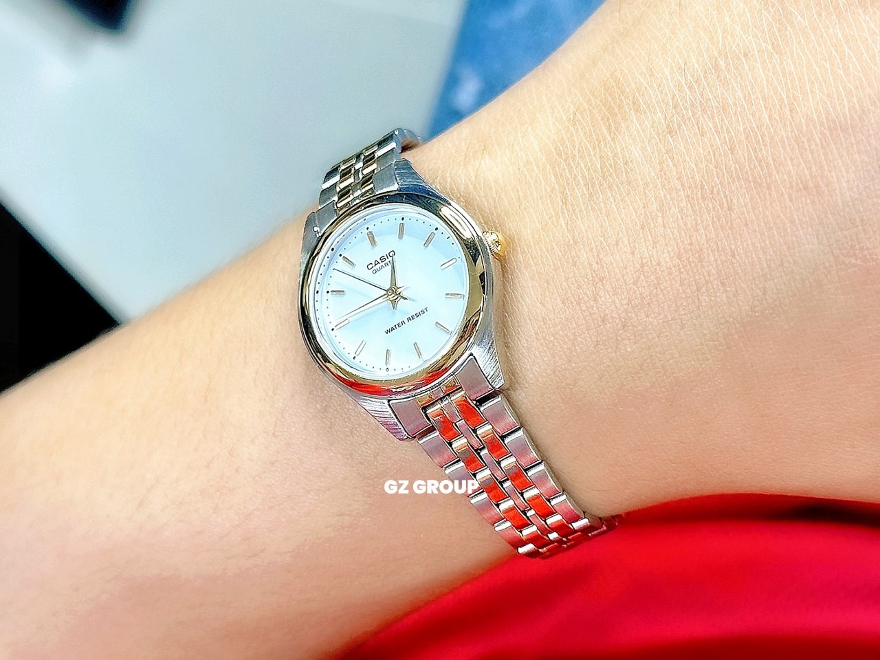 CASIO นาฬิกาคาสิโอ นาฬิกาข้อมือ นาฬิกากันน้ำ นาฬิกาของแท้ ประกันศูนย์ CMG 1 ปี รุ่น LTP-1129G-7A นาฬิกาสีทอง