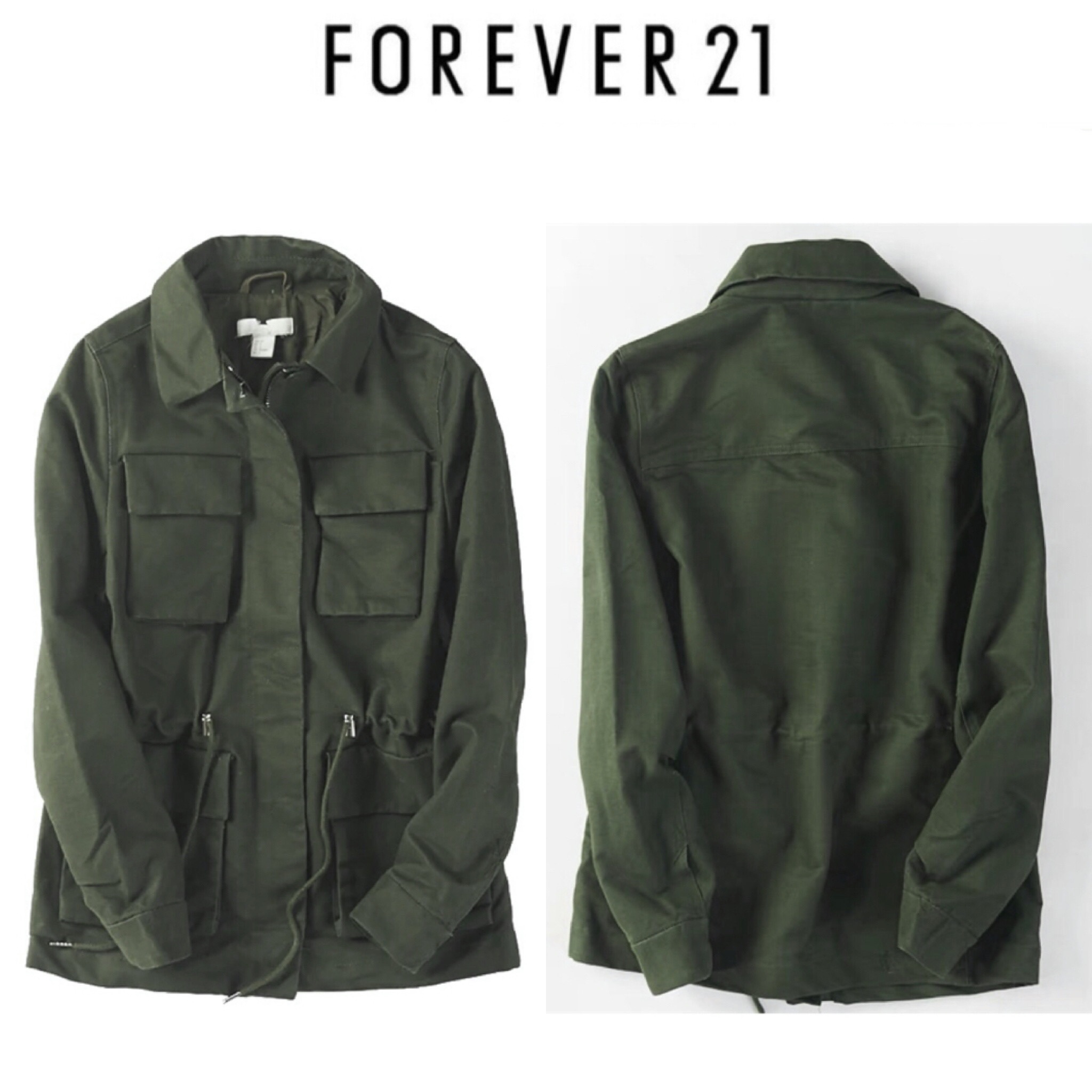 H&m เสื้อนอกเขียวทหาร เสื้อแจ็คเก็ต เสื้อฮู้ด แนวทหาร แพทเทินสวย เท่ห์ มาก คะ งาน H&M ตัดป้าย เขียว