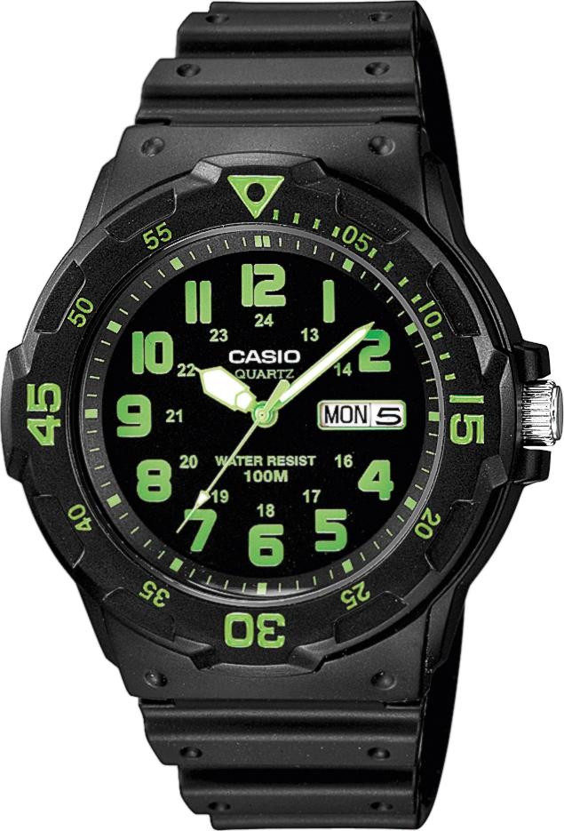 CASIO นาฬิกาคาสิโอ นาฬิกาข้อมือ นาฬิกากันน้ำ นาฬิกาของแท้ ประกันศูนย์ CMG 1 ปี รุ่น MRW-200H-3B นาฬิกาสีดำ