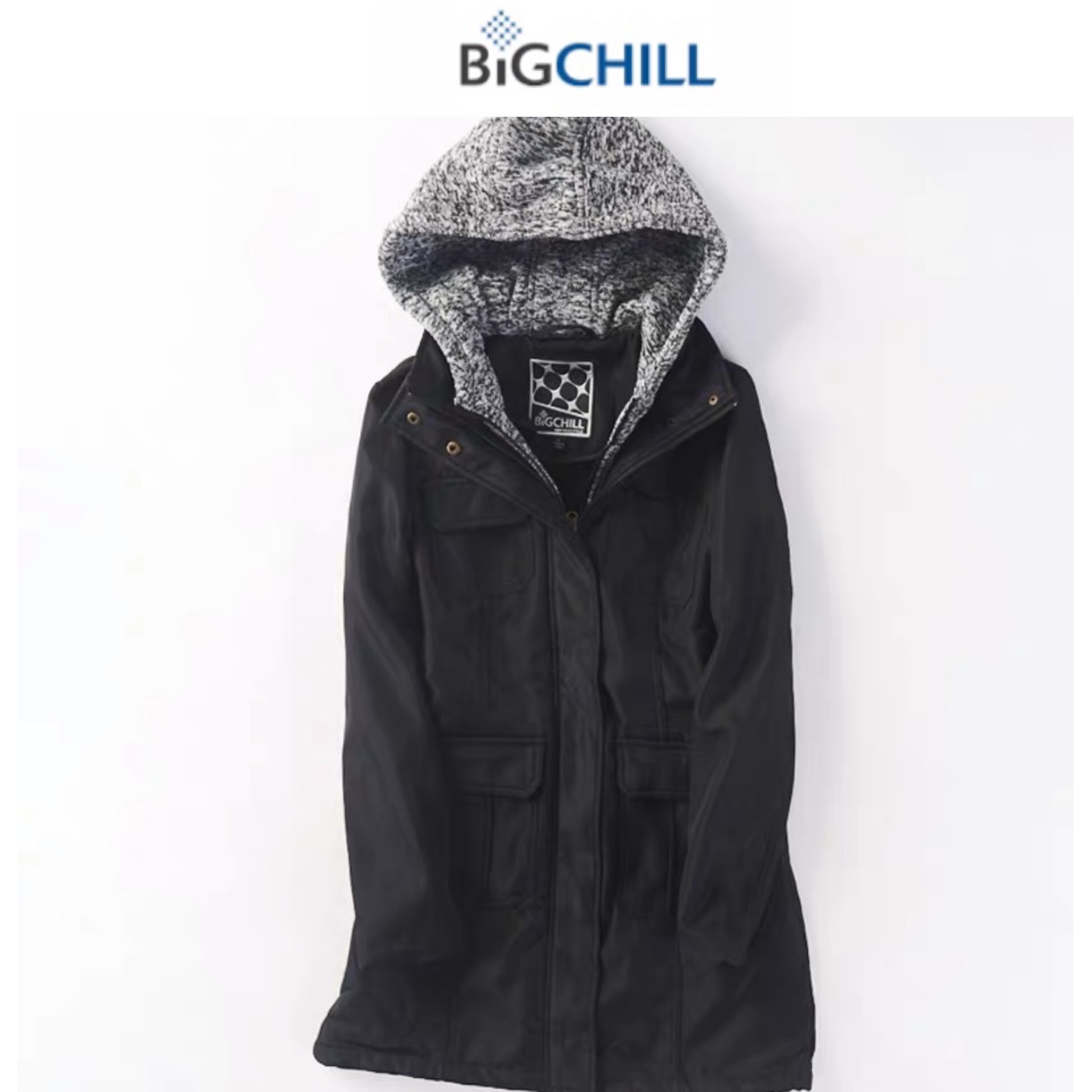Big chill freestyle เสื้อทหาร เสื้อฮู้ดเขียวทหาร เสื้อนอกแนวทหาร แบรนด์ Big Chill Aแพทเทินสวย เท่ห์มาก (ฮู้ดพับเก็บได้)คะ Size S/M/L/XL สำเนา สำเนา สำเนา ดำ