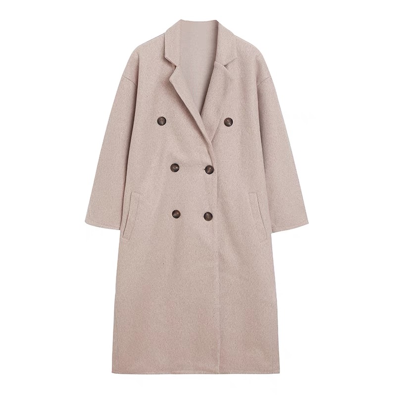 Lutique เสื้อโค้ทวูล Trench coat เสื้อโค้ทเฟอร์ โค้ทสักหลาดสีเบจ แบรนด์ LUTIQUE