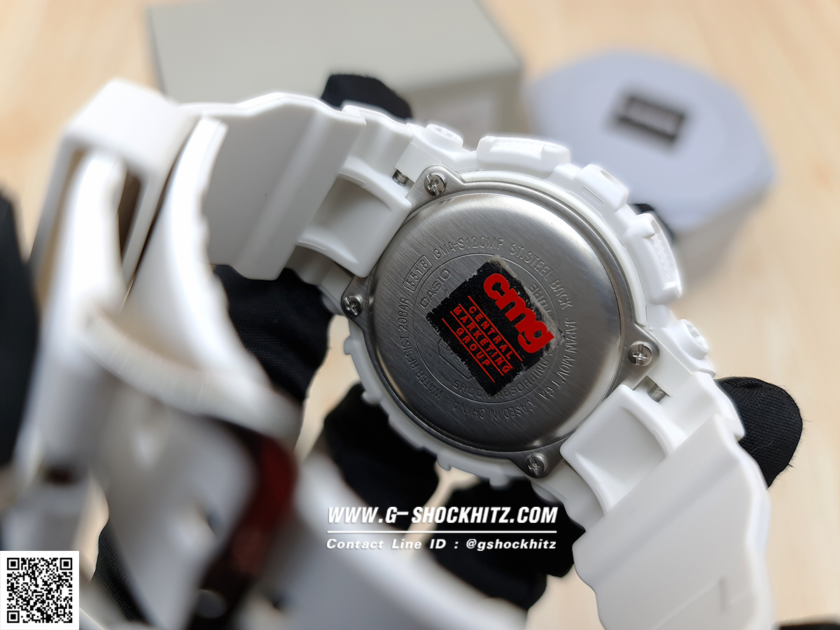 CASIO G-SHOCK นาฬิกาข้อมือ นาฬิกากันน้ำ นาฬิกาของแท้ ประกันศูนย์ CMG 1 ปี รุ่น GMA-S120MF-7A1 นาฬิกาสีขาว