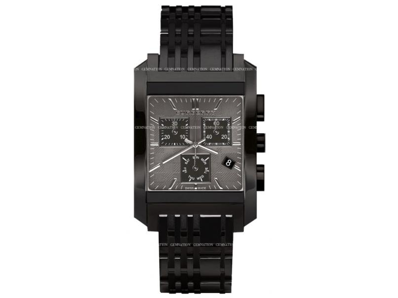 BURBERRY MEN'S WATCH นาฬิกาผู้ชายBU1563 square grey chronograph dial black bracelet watch