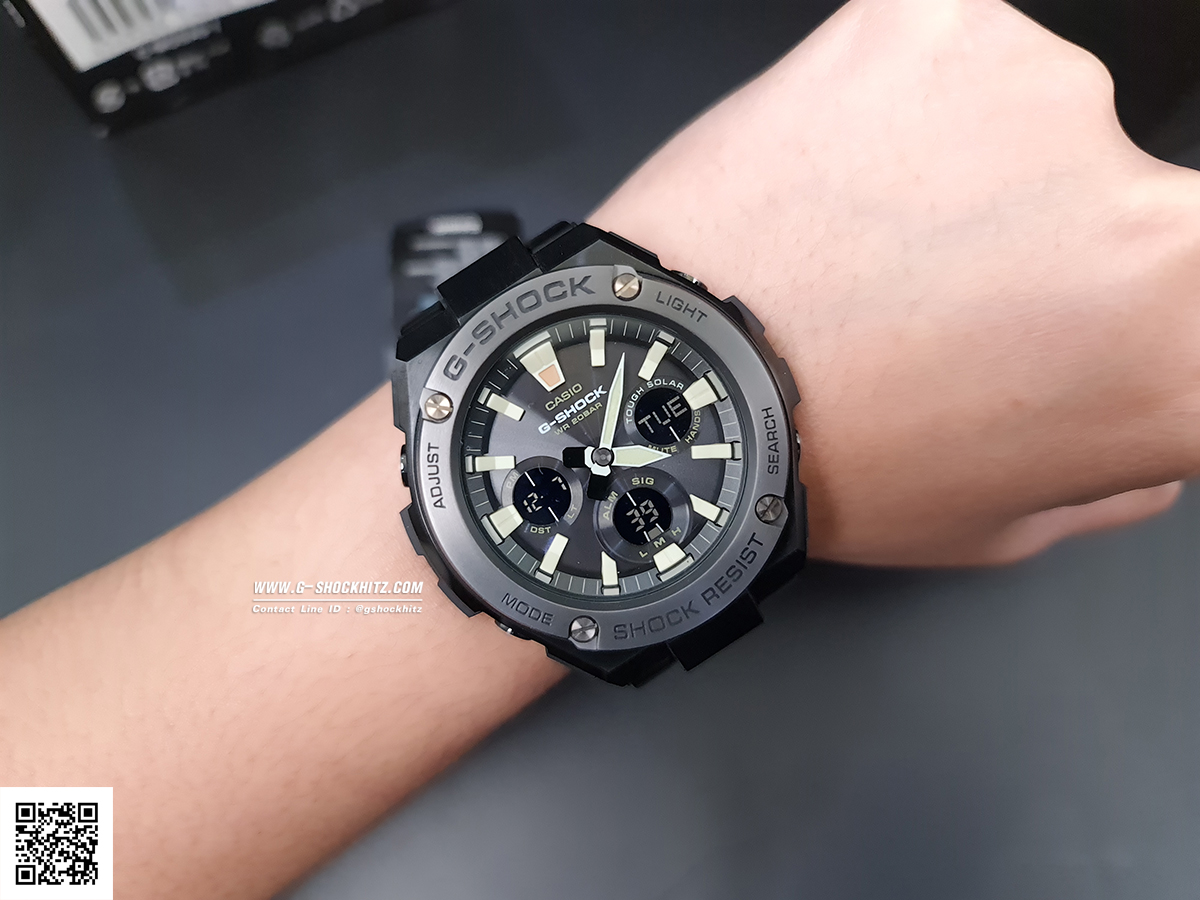 CASIO G-SHOCK นาฬิกาข้อมือ นาฬิกากันน้ำ นาฬิกาของแท้ ประกันศูนย์ CMG 1 ปี รุ่น GST-S130BD-1A นาฬิกาสีดำ