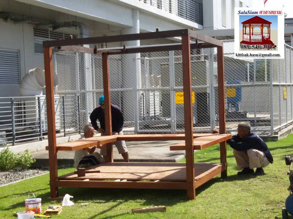 รหัสสินค้า : SL-004 : ศาลาทรงบาหลี สีเสาเหลี่ยม ขนาด 2 X 2 X 3 เมตร