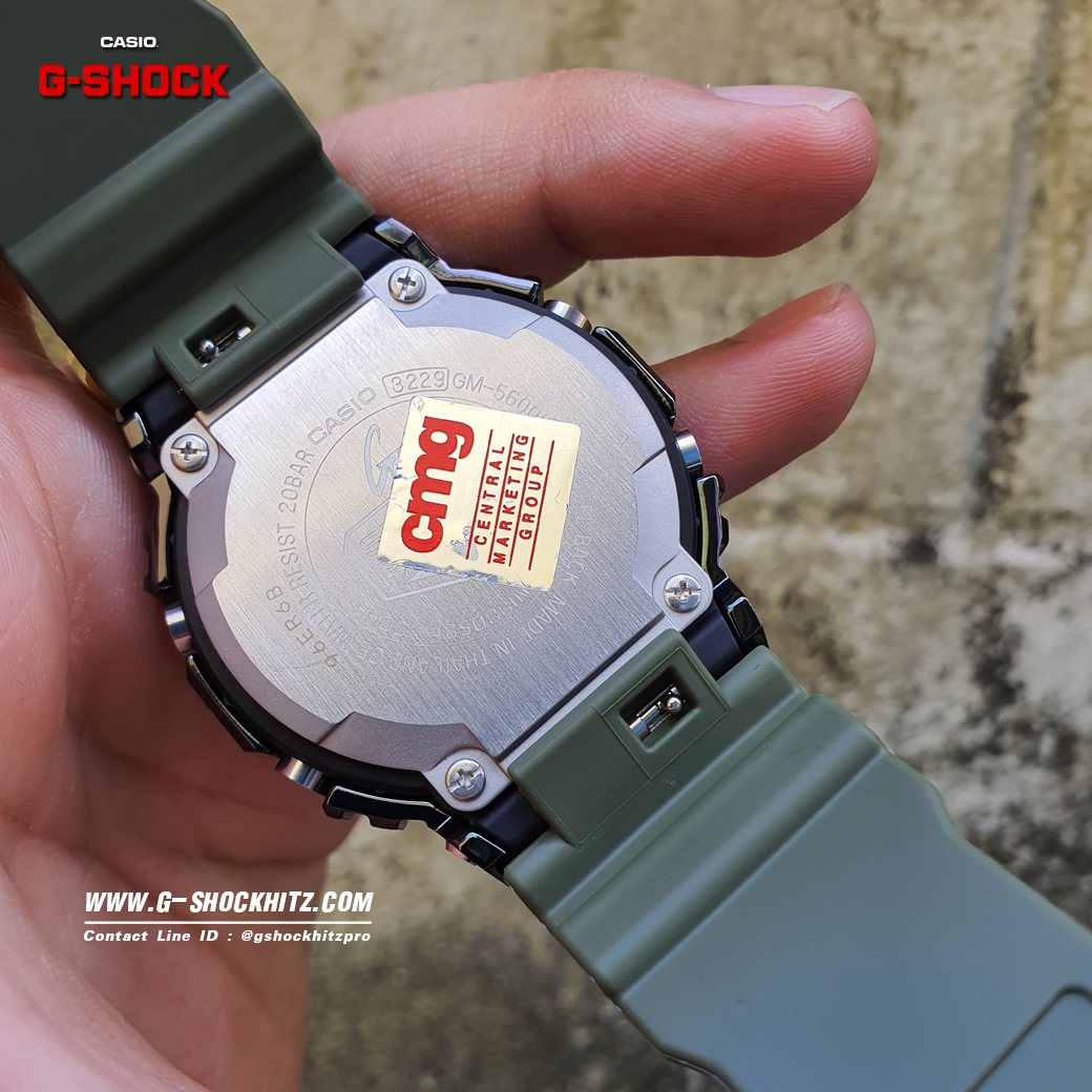 CASIO G-SHOCK นาฬิกาข้อมือ นาฬิกากันน้ำ นาฬิกาของแท้ ประกันศูนย์ CMG 1 ปี รุ่น GM-5600B-3 นาฬิกาสีเขียว