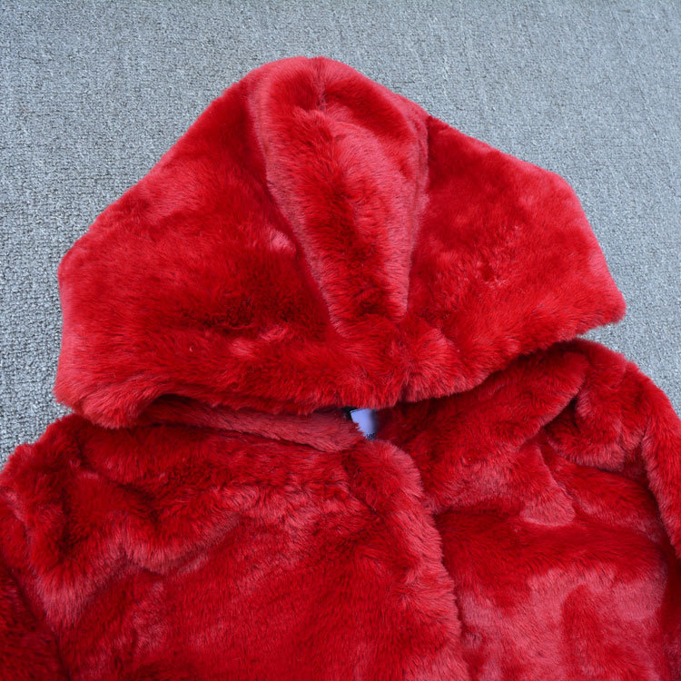 เสื้อเฟอร์กันหนาว หมวกฮู้ด เสื้อขน Fluffy coat แบรนด์ pimkie สำเนา ดำ