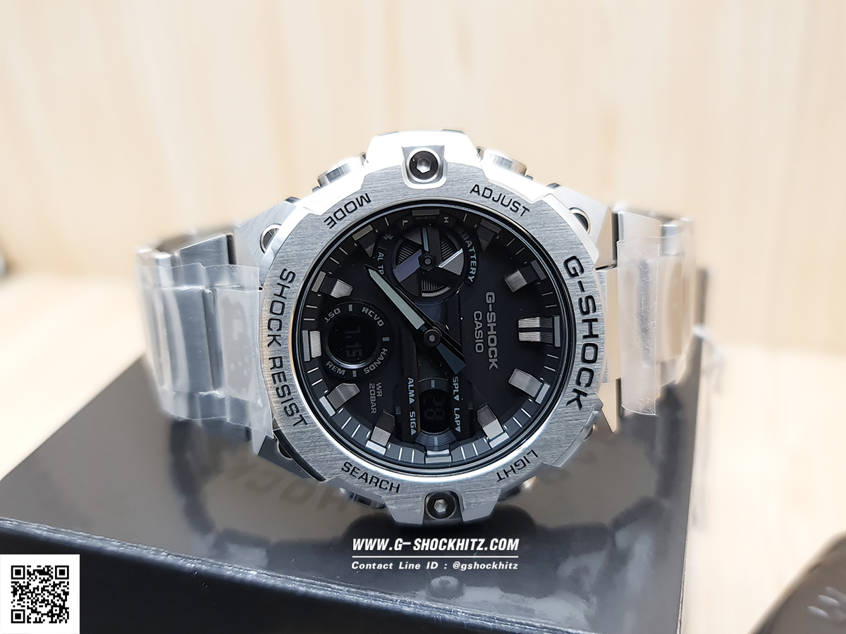 CASIO G-SHOCK นาฬิกาข้อมือ นาฬิกากันน้ำ นาฬิกาของแท้ ประกันศูนย์ CMG 1 ปี รุ่น GST-B400D-1A นาฬิกาสีเงิน