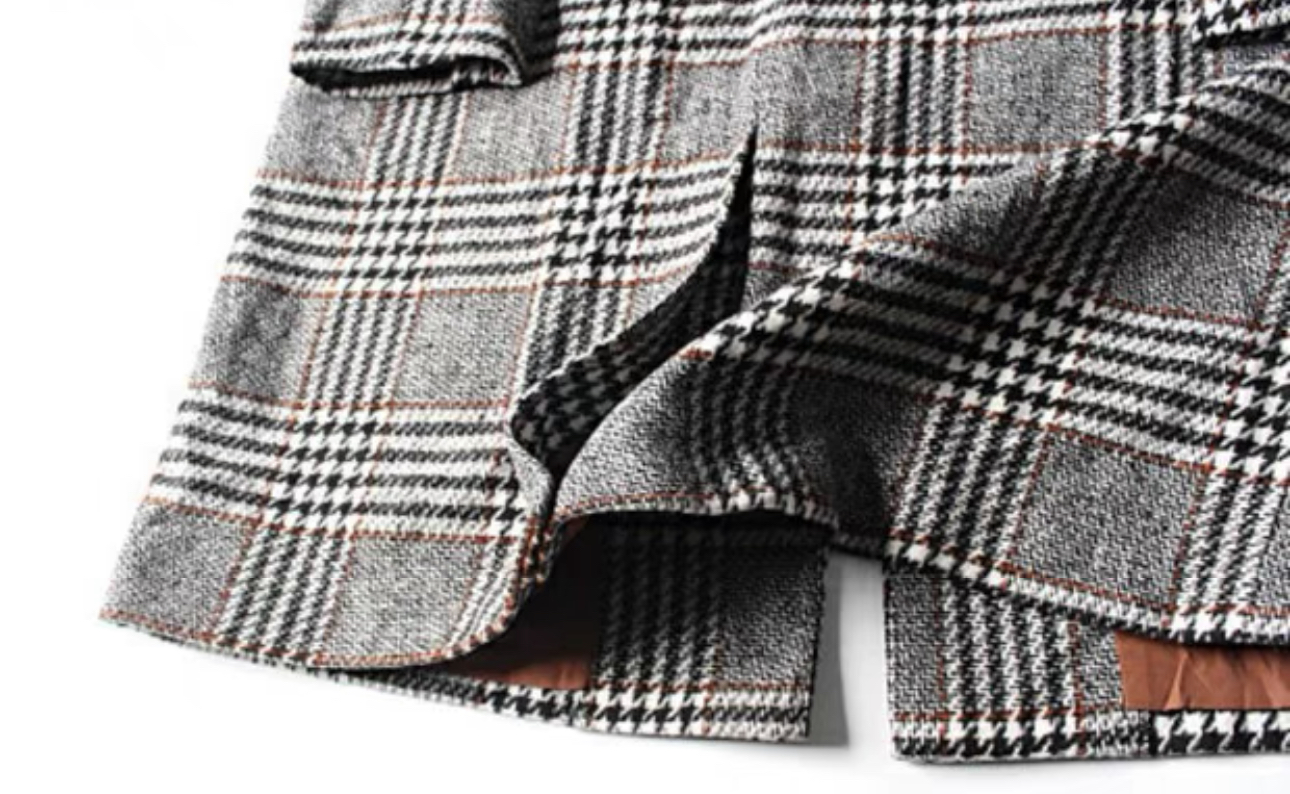 เสื้อโค้ท เสื้อกันหนาว เนื้อผ้าสักหลาดวูล checked coat แบรนด์ reserved สำเนา สำเนา