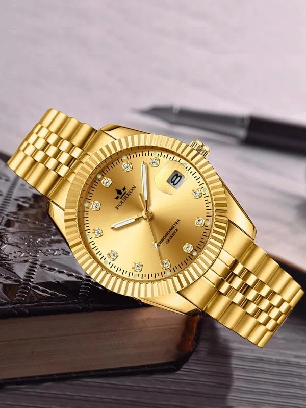FOURRON นาฬิกาแฟชั่น นาฬิกาข้อมือ นาฬิกาของแท้ รุ่น sj2211037139039753 นาฬิกาสีทอง