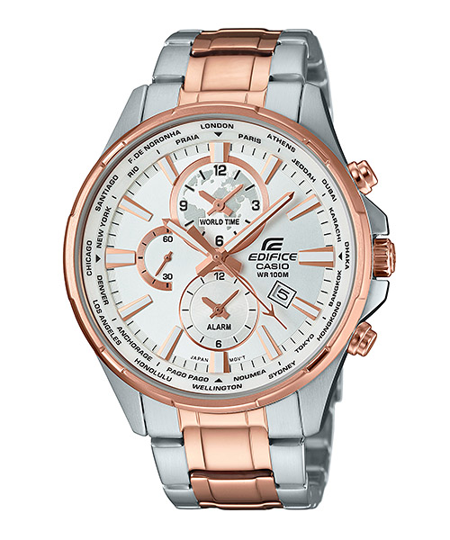 CASIO EDIFICE นาฬิกาข้อมือ นาฬิกากันน้ำ นาฬิกาของแท้ ประกันศูนย์ CMG 1 ปี รุ่น EFR-304SG-7A นาฬิกาสีเงิน