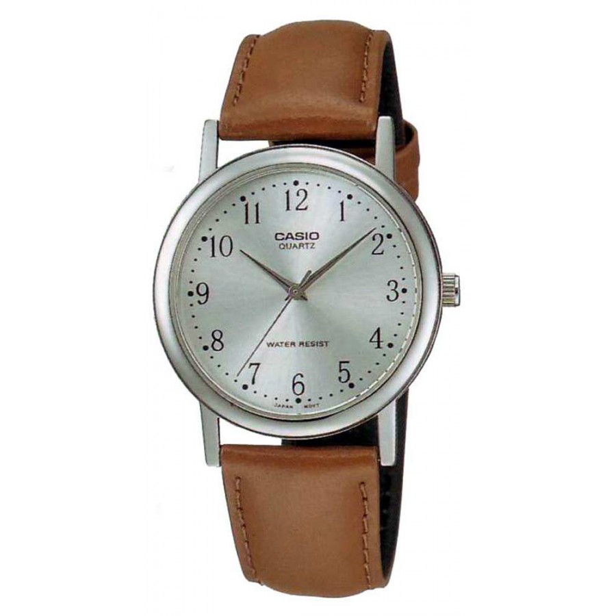 CASIO นาฬิกาคาสิโอ นาฬิกาข้อมือ นาฬิกากันน้ำ นาฬิกาของแท้ ประกันศูนย์ CMG 1 ปี รุ่น LTP-1095E-7B นาฬิกาสีน้ำตาล