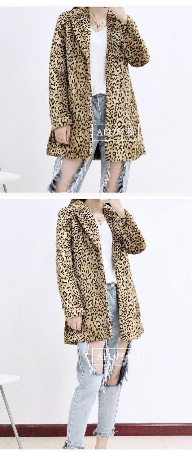 Ready to wear โค้ทลายเสือ โค้ทเฟอร์ ลายเสือดาว ขนเฟอร์ ลายเสือ