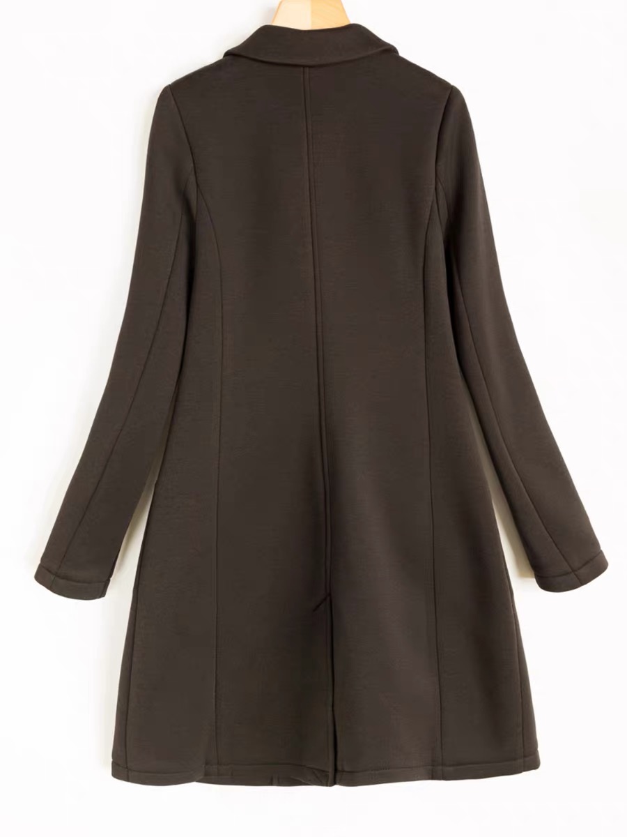 เสื้อโค้ทวูล Trench coat เสื้อโค้ทวูล โค้ทสีดำ แบรนด์ IKKS WOMAN