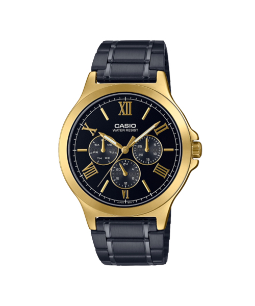 CASIO นาฬิกาคาสิโอ นาฬิกาข้อมือ นาฬิกากันน้ำ นาฬิกาของแท้ ประกันศูนย์ CMG 1 ปี รุ่น MTP-V300GB-1A นาฬิกาสีดำ