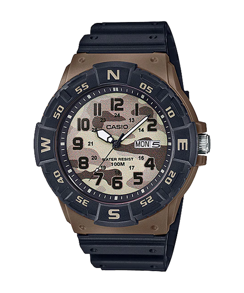 CASIO นาฬิกาคาสิโอ นาฬิกาข้อมือ นาฬิกากันน้ำ นาฬิกาของแท้ ประกันศูนย์ CMG 1 ปี รุ่น MRW-220HCM-5B นาฬิกาสีดำ