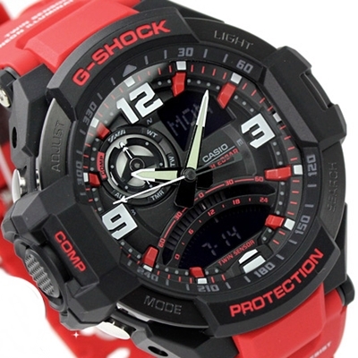 CASIO G-SHOCK นาฬิกาข้อมือ นาฬิกากันน้ำ นาฬิกาของแท้ ประกันศูนย์ CMG 1 ปี รุ่น GA-1000-4B นาฬิกาสีแดง