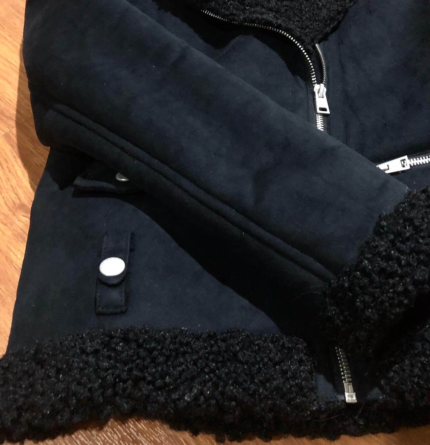 เสื้อโค้ท กันหนาว Pea coat หนังกลับ สีดำ REVIEW ดำ